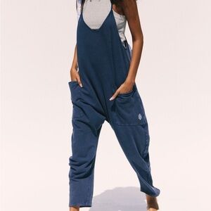 Free People Hot Shot Onesie | size XS | Navy Blue